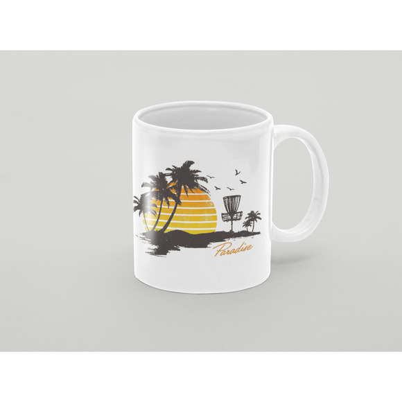 Disc Golf PARADISE SUNSET Mug Disc Golf Gifts Disc Golf Cup Frisbee Golf Mug - Picture 2 of 2